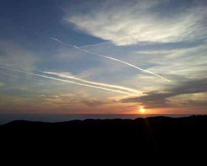 Sunset over Pacific Ocean